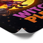 魔女お願い – 面白いハロウィーンポスター ポスター (角)