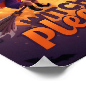 魔女お願い – 面白いハロウィーンポスター ポスター (角)