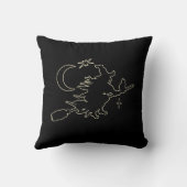 魔女お願い |面白いハロウィーン引用文 クッション (裏面)