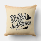 魔女お願い |面白いハロウィーン引用文 クッション (正面)