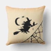 魔女お願い |面白いハロウィーン引用文 クッション (裏面)