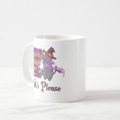 魔女お願い – 魔女黒猫 コーヒーマグカップ (正面左)