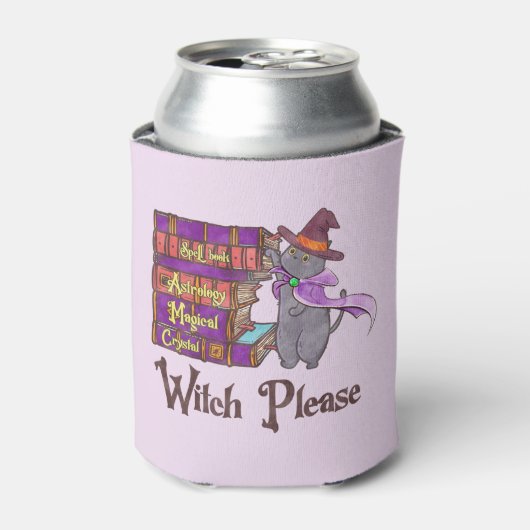 魔女お願い – 魔女黒猫 缶クーラー (缶正面)