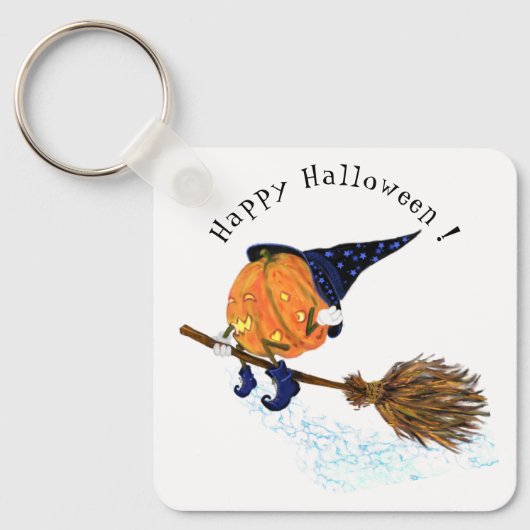 魔女かぼちゃハロウィンキーチェーン キーホルダー (正面)