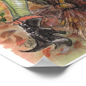 魔女かわいらしと黒猫ポスター ポスター (角)