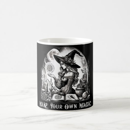 魔女かわいらし薬屋が自分の魔法を作る コーヒーマグカップ (中央)