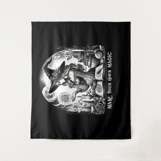 魔女かわいらし薬屋が自分の魔法を作る タペストリー (正面)