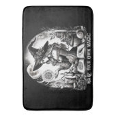 魔女かわいらし薬屋が自分の魔法を作る バスマット (正面縦)