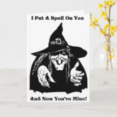 魔女があなたに呪文を掛ける カード (黄色い花)