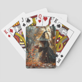 魔女がカラフル飴を飛ばす トランプ