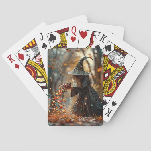 魔女がカラフル飴を飛ばす トランプ (裏面)