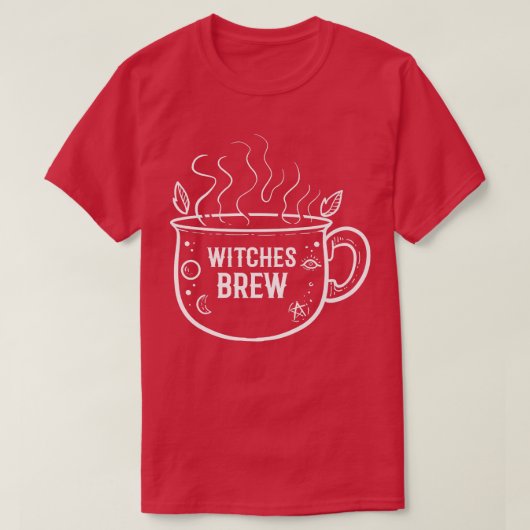 魔女がコーヒー好きを醸造する Tシャツ (デザイン正面)