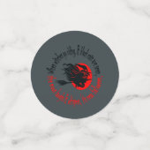 魔女がハロウィーンの赤いオランの近くに乗って行く時 コンフェッティ (スモール正面)