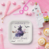 魔女がハロウィーンブライダルシャワーを獲得 ペーパープレート (パーティー)