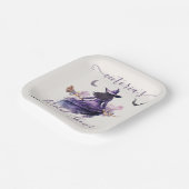 魔女がハロウィーンブライダルシャワーを獲得 ペーパープレート (傾斜あり)