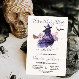 魔女がハロウィーンブライダルシャワーを獲得 招待状