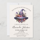 魔女がハロウィーンブライダルシャワーを獲得 招待状 (正面)