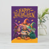 魔女がポーションを醸造するハッピーハローウィン シーズンカード (スタンド正面)