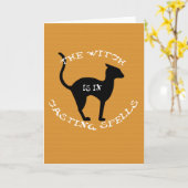 魔女が入っている カード (黄色い花)