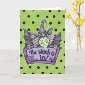 魔女が入る – グリーティングカード (黄色い花)