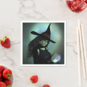 魔女が呪文を唱える スタンダードカクテルナプキン (インサイチュ)