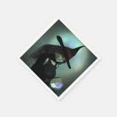 魔女が呪文を唱える スタンダードカクテルナプキン (角)