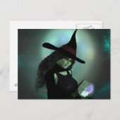 魔女が呪文を唱える ポストカード (正面/裏面)