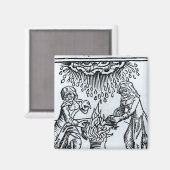 魔女が呪文を唱える， 1489 マグネット (正面/裏面)