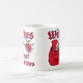 魔女が怖いハロウィンおもしろいを縫う コーヒーマグカップ (中央)