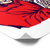 魔女が怖いハロウィンおもしろいを縫う ポスター (角)