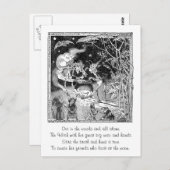 魔女が森の友のために吠える ポストカード (正面/裏面)