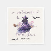 魔女が結婚する ハロウィーンのブライダルシャワー スタンダードカクテルナプキン (正面)