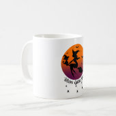 魔女が集う ハロウィン+蜘蛛+夕焼け コーヒーマグカップ (正面左)