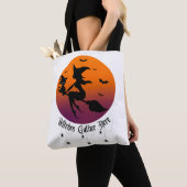 魔女が集う ハロウィン+蜘蛛+夕焼け トートバッグ (クローズアップ)