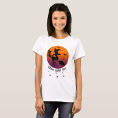 魔女が集う ハロウィン+蜘蛛+夕焼け Tシャツ (正面フル)