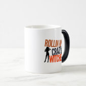 魔女が面白い熱狂するハロウィーンで幕を開ける モーフィングマグカップ (正面右)