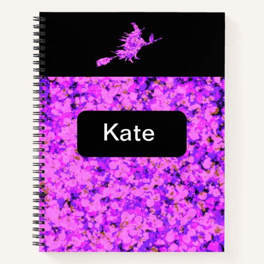 魔女が飛び散絵を描った ノートブック (正面)