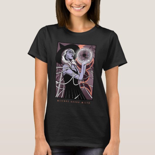 魔女が魔女のシャツに行く – 神秘的な魔女の美学 Tシャツ (正面)