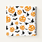 魔女こうもりオレンジカボチャ半円 ノートブック (裏面)