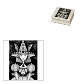 魔女こうもり女の子、ゴシックハロウィンゴム印 ラバースタンプ (押印)