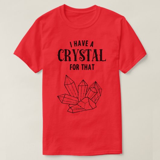 魔女この魔法にはクリスタルを持おもしろいつ Tシャツ (デザイン正面)