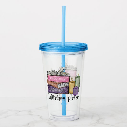 魔女さん ブックの恋人|へ |図書館員 アクリルタンブラー (正面)