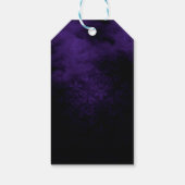 魔女たちが紫と黒のダマスクのお願いを集める ギフトタグ (裏面)