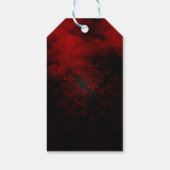 魔女たちが赤と黒のダマスクのお願いを集める ギフトタグ (裏面)