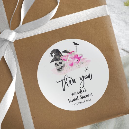 魔女たちのピンクハロウィン ブライズシャワーの魔法 ラウンドシール