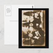 魔女たちの茶会 – セピア ポストカード (正面/裏面)