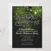 魔女たちの集会 緑と黒のダマスクの招待状 招待状 (正面)