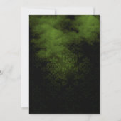 魔女たちの集会 緑と黒のダマスクの招待状 招待状 (裏面)