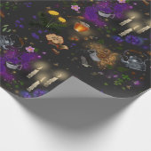 魔女たちは茶と綿の実を入れる ラッピングペーパー (角)