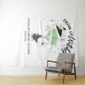 魔女たち、飲み干して ハロウィン ブライダルシャワー 背景 タペストリー (インサイチュ(横))